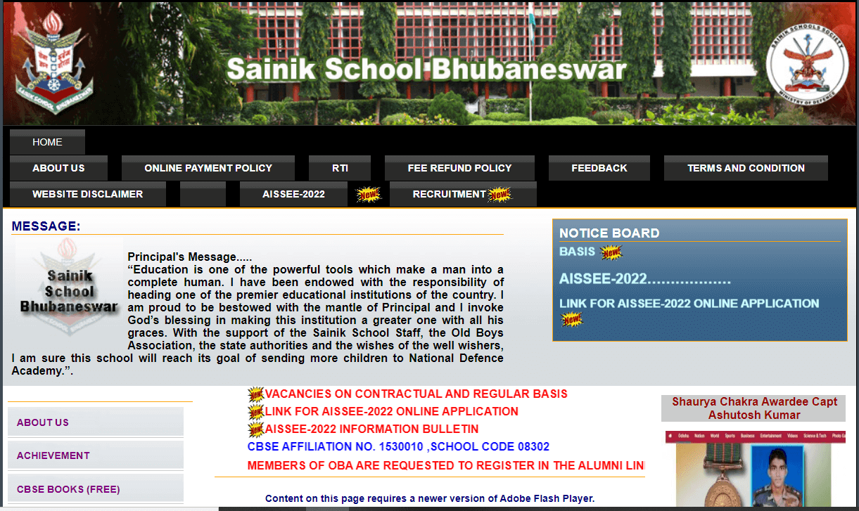 Sainik School Bhubaneswar Recruitment 2023 Apply Now For Various ...