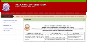 DAV Public School Keonjhar Recruitment