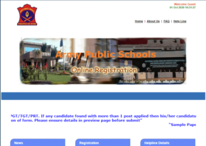 Army Public School Recruitment 2020