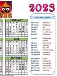 Bank Calendar 2023