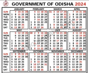 odisha govt calendar 2024 1