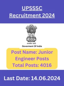 UPSSSC JE Recruitment 2024