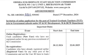 OSSSC Arts Teacher Recruitment 2025