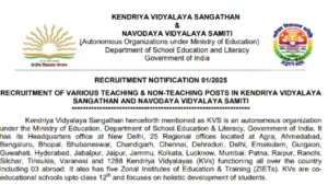 KVS NVS Recruitment 2025