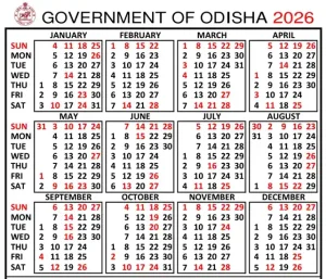Odisha Govt Calendar 2026 e1764643950709